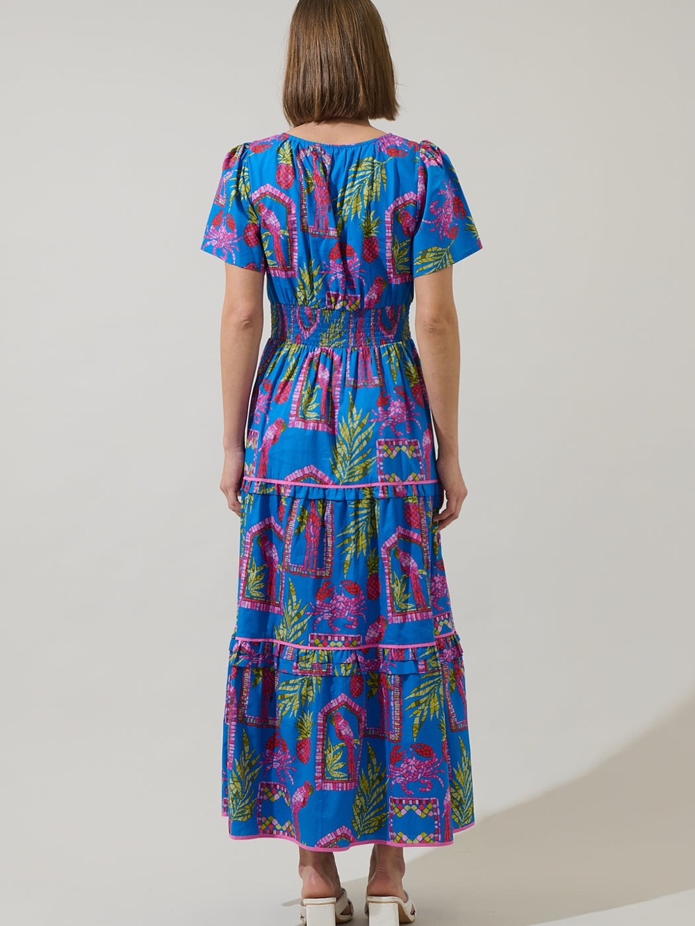 SugarLips Bally Tropical Ernie Tiered Maxi Dress M new - Picture 4 of 7
